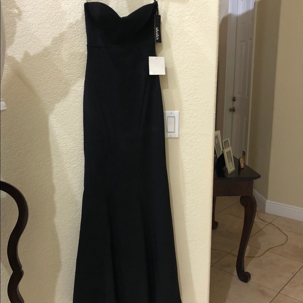Black strapless maxi dress